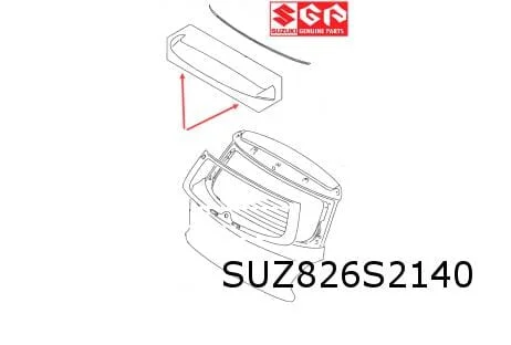 Suziki Swift Sport achterklepspoiler (ZMW gray) (6/18-) Origineel! 8390052R00ZMW