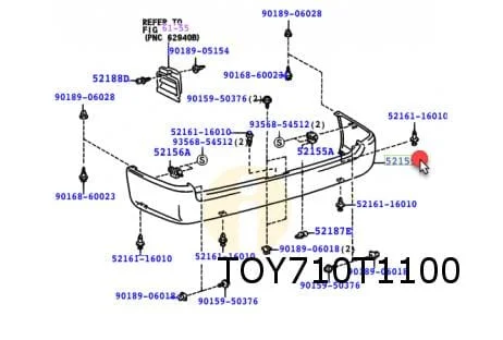 Toyota Hi-Ace achterbumper (bij achterklep) (9/06-) Origineel! 5215926430