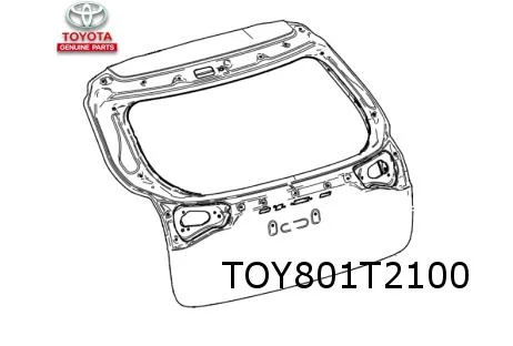 Toyota Yaris Cross achterklep (8/21-) (te spuiten) Origineel! 670050D800