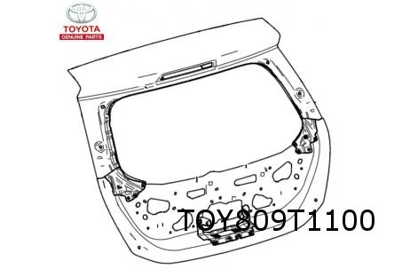 Toyota Aygo X achterklep (3/22-) (te spuiten) Origineel! 670050H030