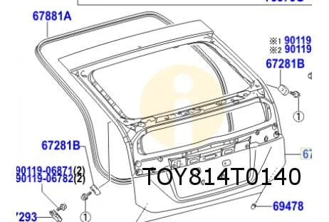 Toyota Prius achterklep (6/09-9/21) (te spuiten) Origineel! 6700547242