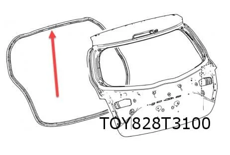 Toyota Yaris rubber achterklep (4/17-9/20) Origineel! 678810D220