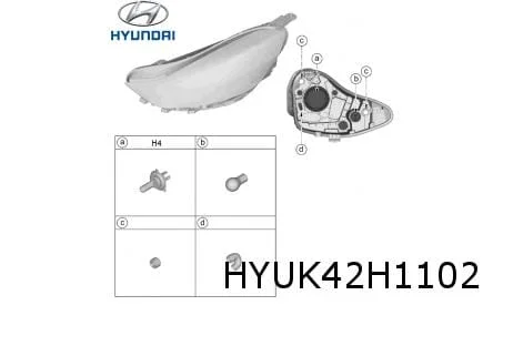 Hyundai i10 (3/20-) Koplamp Rechts (H4) Origineel! 92102K7000