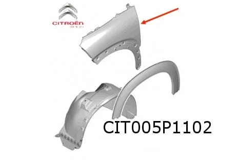 Citroën C3 Aircross 10/17-7/21- (A88) voorscherm rechts Origineel! YQ00049280