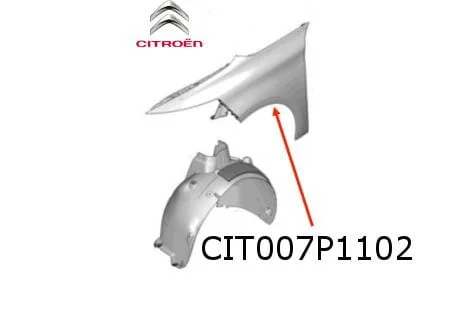 Citroën C4 SpaceTourer 6/18- (B78) voorscherm rechts Origineel! 9816714380