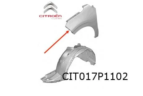 Citroën C3 (9/16-7/20) (B618) voorscherm rechts Origineel! 9812515080