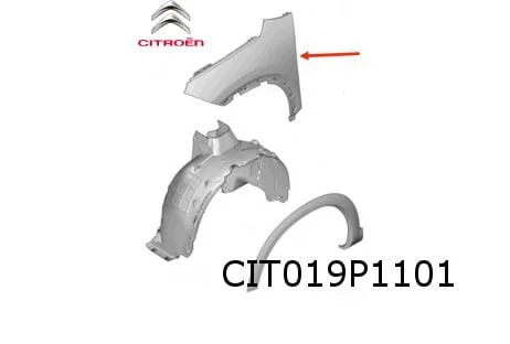 Citroën C5 Aircross (12/18-5/22) (C84) voorscherm links Origineel! 9825774180