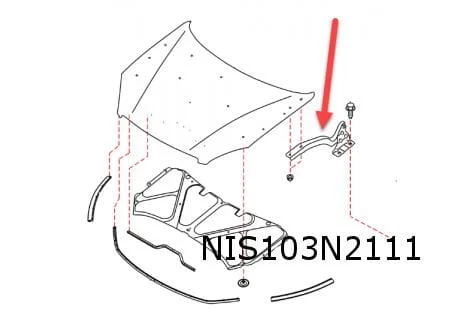 Nissan Qashqai Motorkapscharnier Links Origineel! 654016UA0A