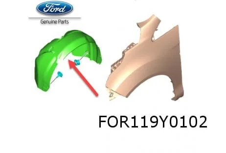 Ford B-Max (7/12-9/18) modderkuip voorscherm Rechts (benzine) Origineel! 1777898