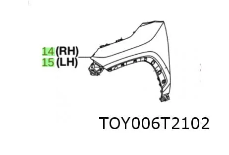 Suzuki Across / Toyota Rav4 voorscherm Rechts (1/19-) Origineel! T538114233