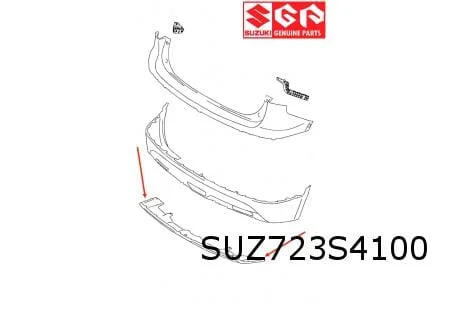 Suzuki SX4 (9/13-1/22) afdekking achterbumper onder (skidplate / zwart) Origineel! 7187161M005PK