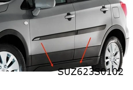 Suzuki SX4 (9/13-1/22) dorpelafdekking Rechts (zwart) Origineel! 7723061M005PK