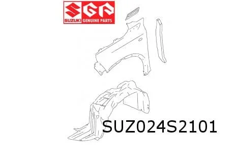 Suzuki Vitara (3/15-) voorscherm Links (+knipperlichtgat) Origineel! 5771154P00