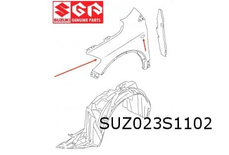Suzuki SX4 S-Cross (9/13-1/22) voorscherm Rechts (knipperlicht in voorscherm) Origineel! 5761161MA0