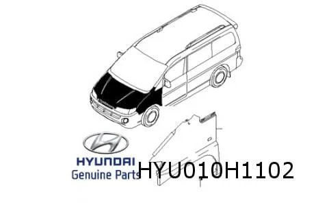 Hyundai H200 2/98-1/08 voorscherm Rechts Origineel! 663214A500