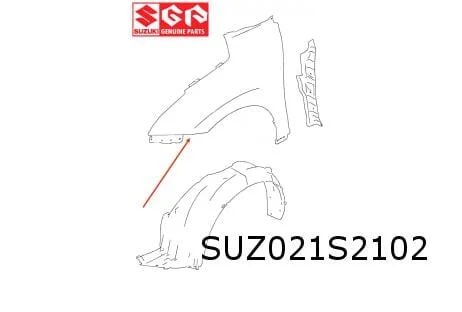 Suzuki Baleno (5/16-) voorscherm Rechts (knipperlicht in spiegel) Origineel! 57611M68P20
