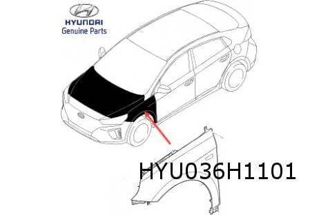 Hyundai Ioniq 10/16-8/22 voorscherm Links Origineel! 66311G2000