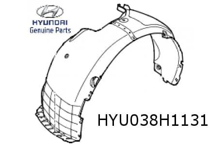 Hyundai i30 (4/17-)  modderkuip voorscherm Links Origineel! 86811G4000