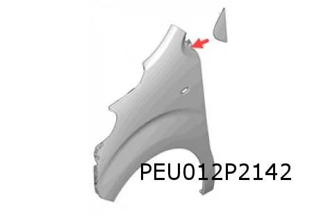 Peugeot Expert (6/16-) afdekking voorscherm Rechts boven Origineel! 9808813280
