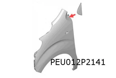 Peugeot Expert (6/16-) afdekking voorscherm Links boven Origineel! 9808813380
