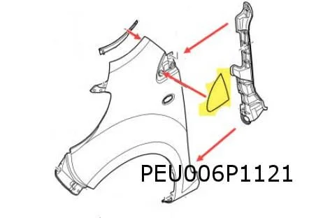 Peugeot 107 (-7/14) sierafdekking op voorscherm Links Origineel! 8120Q6