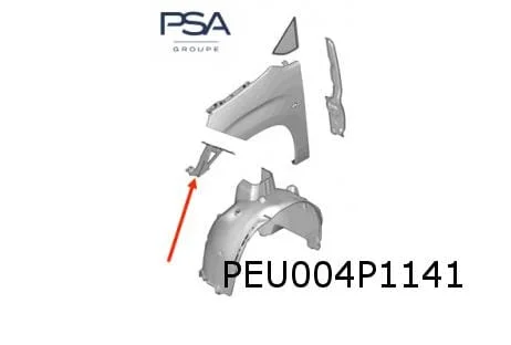 Peugeot Partner (11/18-) voorschermsteun Links Origineel! 9817764880