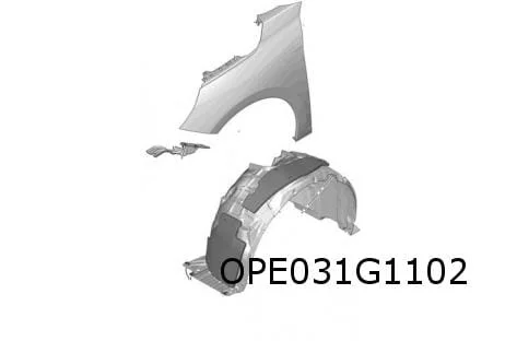 Opel Corsa (9/19-) voorscherm Rechts Origineel! 9829283180