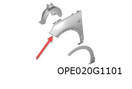 Opel Grandland (11/17-8/21) voorscherm Links Origineel! 9817517180