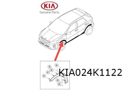 Kia Stonic wielkuiplijst voorscherm Rechts Origineel! 87712H8400
