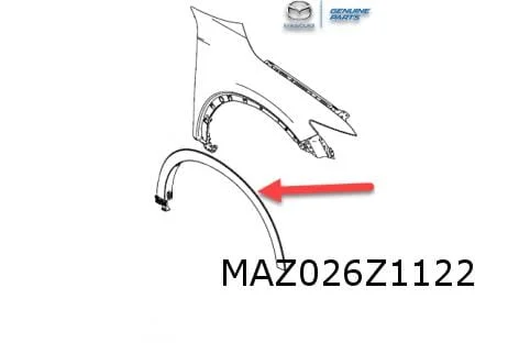 Mazda CX-5 (10/21-) wielkuiplijst voorscherm Rechts (51K rhodium white) Origineel! KPG251W20SZ
