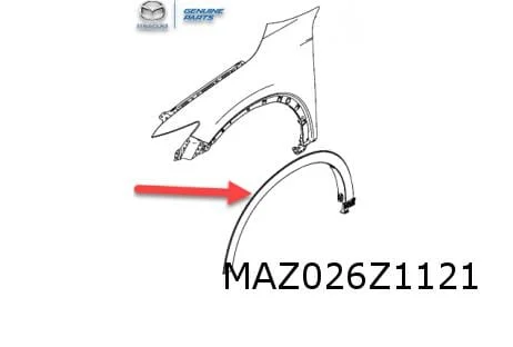 Mazda CX-5 (10/21-) wielkuiplijst voorscherm Links (51K rhodium white) Origineel! KPG251W30SZ