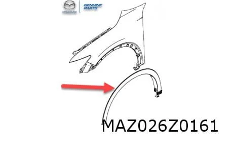 Mazda CX-5 (10/21-) wielkuiplijst voorscherm Links (A4D arctic white) Origineel! KPG251W3033