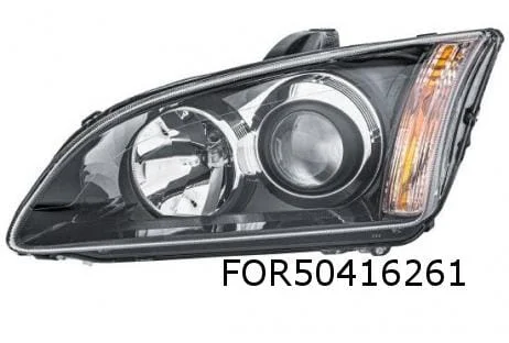 Ford Focus II (-4/08) koplamp Links (met actieve bochtverlichting) (zwart) OES! 1481000