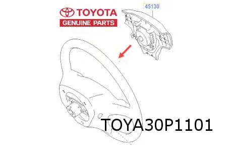 Toyota Aygo (-7/14) airbag bestuurder (Dark Grey trim) Origineel! 451300H060B0