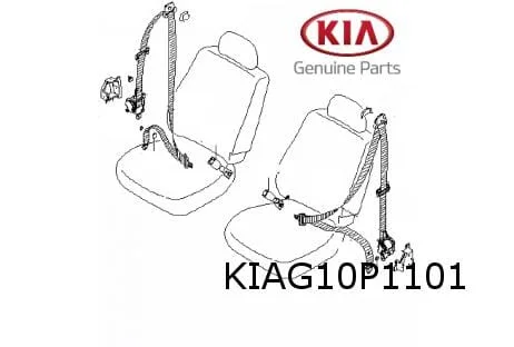 Kia Sorento 3-punts veiligheidsgordel Links zwart (bij raam airbag) Origineel! 888503E210WK