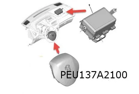 Peugeot 108 (5/14-) stuurwielairbag (niet bij radiobediening op stuurwiel) Origineel! 1612446280