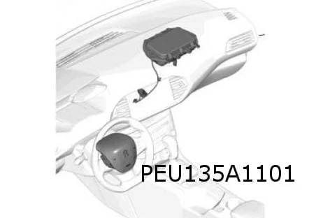 Peugeot 308 (11/13-10/17) stuurwielairbag (zwart Mistral) Origineel! 96783105ZD