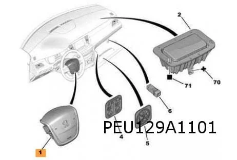 Peugeot 508 (2/11-9/18) airbag stuurwiel (HZE) Origineel! 4112QG