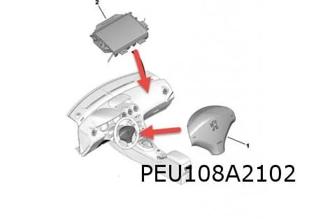 Peugeot 308 (9/07-1/14) bijrijdersairbag Origineel! 8216RQ