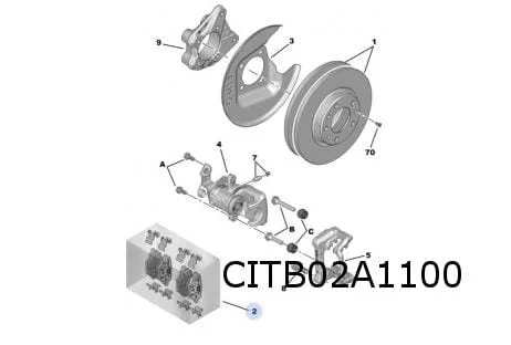 Citroën Berlingo / Opel Combo E / Peugeot Partner (11/18-) remblokset achterzijde (mechanische parkeerrem) Origineel! 1635254980
