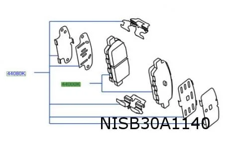 Nissan Juke (10/19-) remblokset achterzijde Origineel! 4406000Q3C