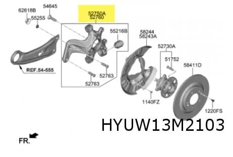 Hyundai Kona EV / Kia e-Niro (11/17-2/21) fuseestuk Links achterzijde (Hybrid / EV) Origineel! 52710K4000