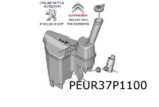 Citroën C1/ Peugeot 108 (5/14-) ruitensproeierreservoir Origineel! 1612502380