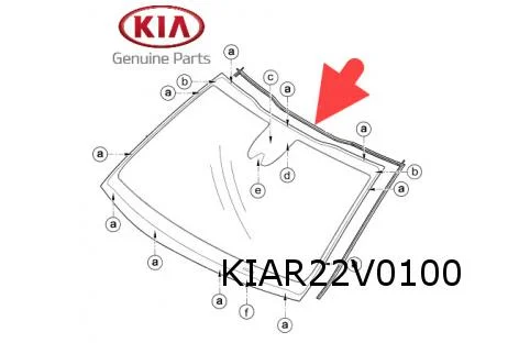 Kia Niro (6/16-6/19) (Hybrid/PHEV) Voorruitlijst (3-zijdig) Origineel! 86130G5000