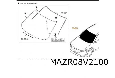Mazda CX-5 (5/17-) voorruit (bij HUD/AEB/De-Icer) Origineel! KN3L63900C9D