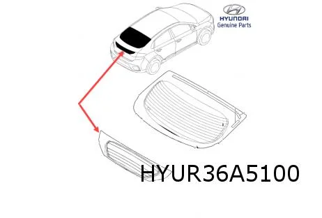 Hyundai Ioniq (10/16-9/19) achterruit onder (tinted) Origineel! 87110G2110
