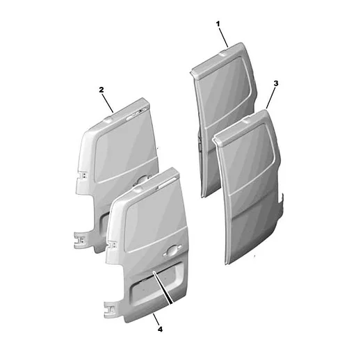 Citroën/Peugeot/Fiat/Opel/Toyota laaddeur Links achter (bij achterruit / bij camera) Origineel! 9811895580