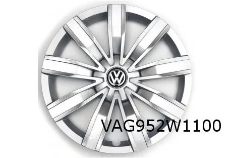 Volkswagen Tiguan (4/16-9/20) wieldeksel 17" (YTI zilver / chroom / zwart) Origineel! 5NA601147AYTI