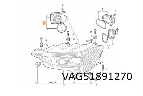 Audi vermogensmodule voor rijverlichtingselektronica (Hella bij matrix LED) OES! 4K0941591BC