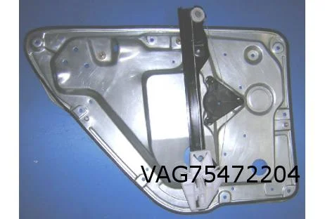 Skoda Fabia (-4/07) raammechaniek met deurpaneel Links achter (elb. zonder motor) OES! 6Y0839461